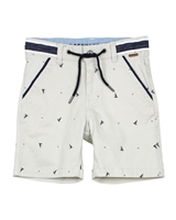 Boboli Boys Poplin Shorts in Yachts Print