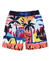 Boboli Boys Swim Shorts in Palms Print