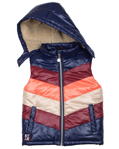Boboli Boys Puffer Vest with Sherpa Fleece
