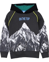 Boboli Boys Hooded Sweatshirt with Mountain Print