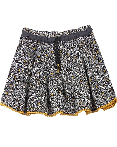 Boboli Girls Mandala Print Skirt