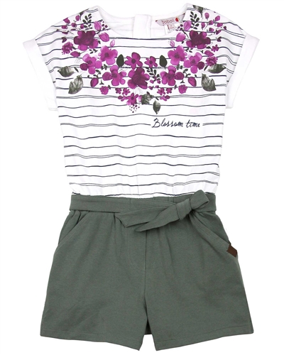 Boboli Girls Two-tone Romper