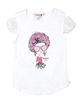 Boboli Girls T-shirt with Chiffon Flowers Applique