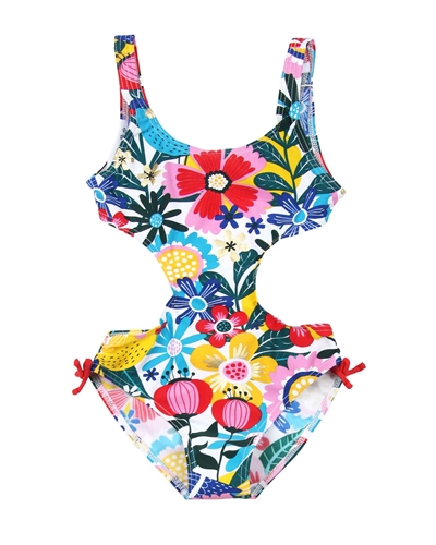 Boboli Girls One-piece Swimsuit in Floral Print