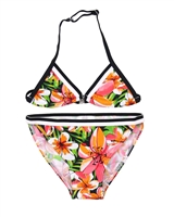 Boboli Girls Bikini in Tropical Flowers Print