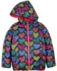 Boboli Reversible Coat in Heart Print