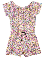 Boboli Girls Jersey Romper in Small Floral Print