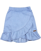 Boboli Girls Denim Skirt with Side Overlap