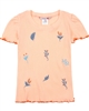 Boboli Girls Rib Knit T-shirt with Embroidery