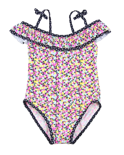 Boboli Girls One-piece Swimsuit in Floral Print