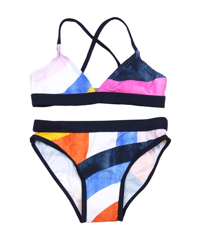 BOBOLI Girl's Bikini in Geometric - Spring/Summer 2020 | Moncouturier