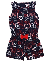 Boboli Girls Printed Chiffon Romper