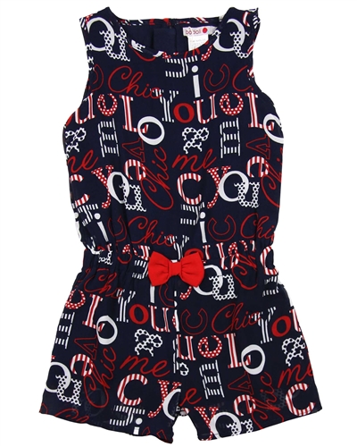 Boboli Girls Printed Chiffon Romper