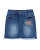Boboli Girls Denim Skirt with Frayed Bottom