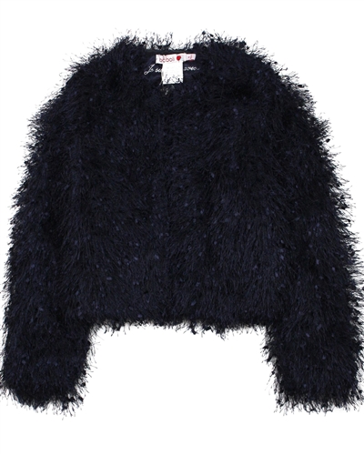 Boboli Girls Cropped Shaggy Cardigan