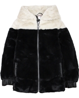 Boboli Girls' Short Faux Fur Coat