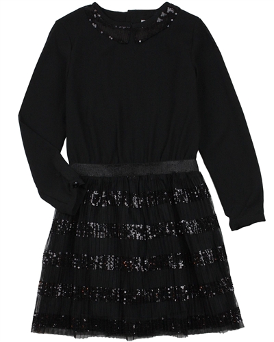 Boboli Girls Two-in-one Look Chiffon Dress