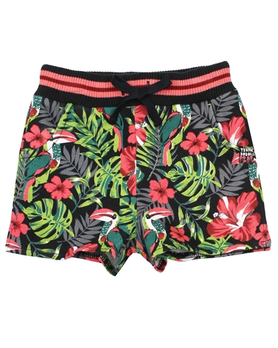 Boboli Girls Terry Shorts in Tropical Print