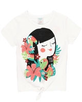 Boboli Girls T-shirt with Girl Print