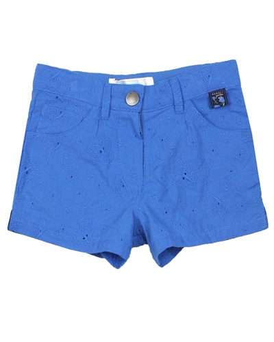 Boboli Girls Embroidered Batiste Shorts