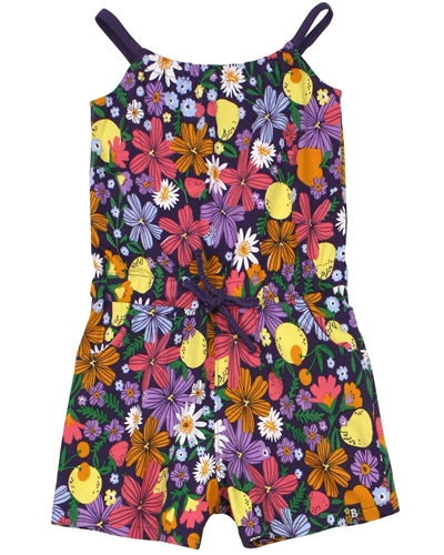 Boboli Girls Romper in Floral Print