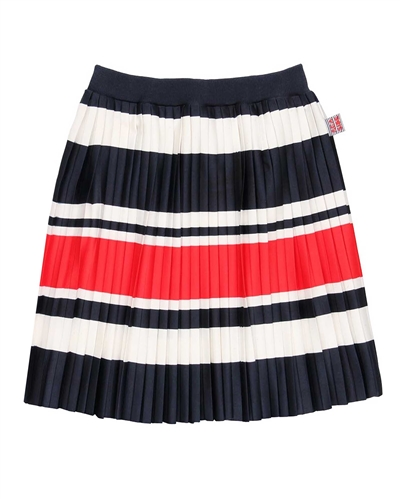 Boboli Girls Striped Plisse Skirt