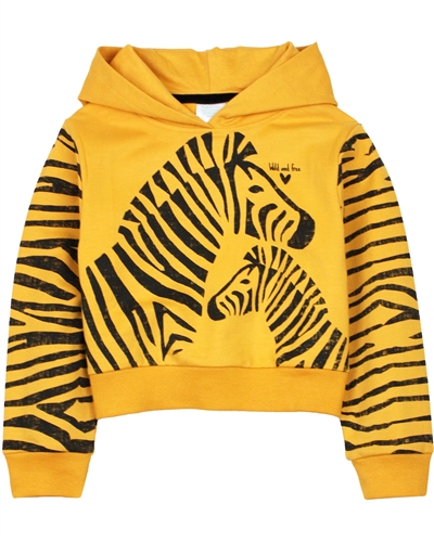 Boboli Girls Hooded Cropped Sweatshirt