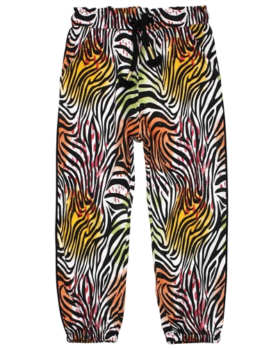 Boboli Girls Viscose Pants in Zebra Print
