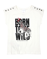 Boboli Girls T-shirt with Zebra Print