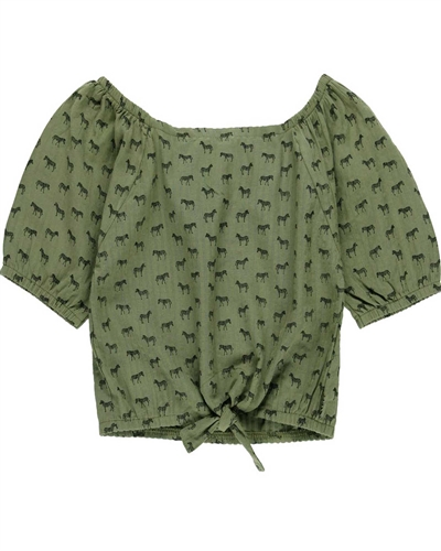 Boboli Girls Blouse in Zebra Print