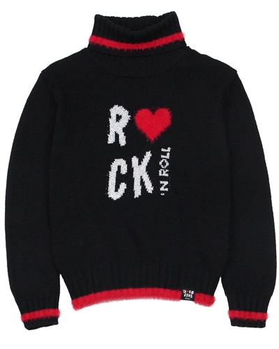 Boboli Girls Turtleneck Sweater with Heart