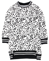 Boboli Girls Sweatshirt Dress in Dalmatian Print