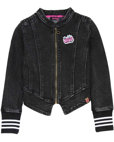 B.Nosy Sporty Denim Jacket in Black,