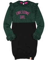 B.Nosy Knit Lurex Dress with Ruffle