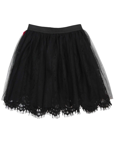 B.Nosy Lace Skirt with Tulle Overlay