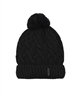 Barbaras Boys' Cable Knit Hat in Black with Pompom