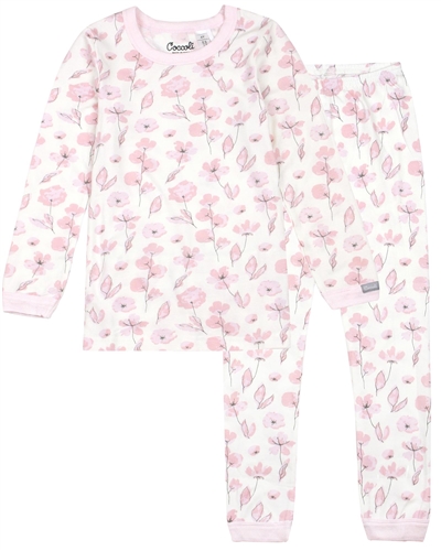 COCCOLI Girls' Pyjamas Set in Floral Print