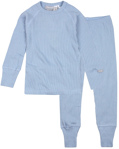 COCCOLI Boys' Rib Jersey Pyjamas Set in Blue