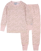COCCOLI Girls' Gold Foil Spot Pyjamas Set in Pink