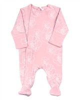 COCCOLI Baby Girls Zipper Footie in Floral Print