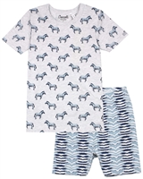 COCCOLI Boys Shorts Pyjamas Set in Zebra Print