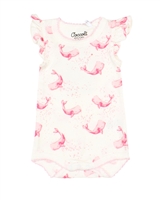 COCCOLI Baby Girls Romper in Whales Print