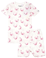 COCCOLI Girls Shorts Pyjamas Set in Whales Print