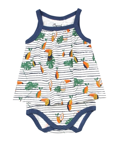 COCCOLI Baby Girls Romper in Toucans Print