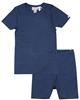 COCCOLI Boys Rib Jersey Shorts Pyjamas Set in Blue