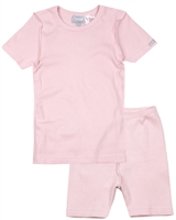COCCOLI Girls Rib Jersey Shorts Pyjamas Set in Pink