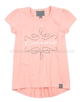Creamie Girls Logo T-shirt Coral