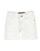 Creamie Girl's Denim Shorts with Frayed Hem in White