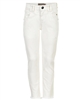 Creamie Girl's Denim Pants with Frayed Hem in White