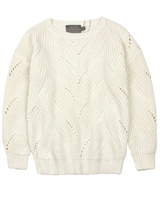 Creamie Girl's Ajour Knit Pullover